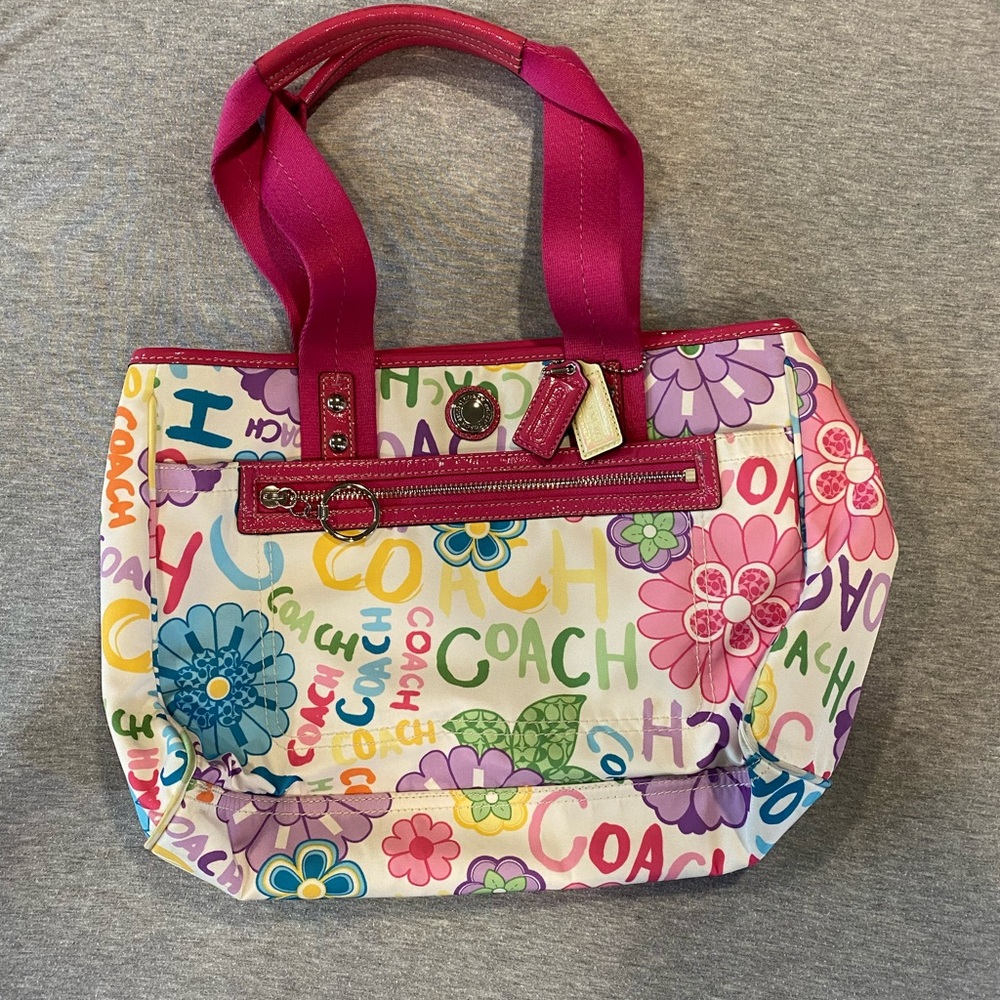 Coach floral purse